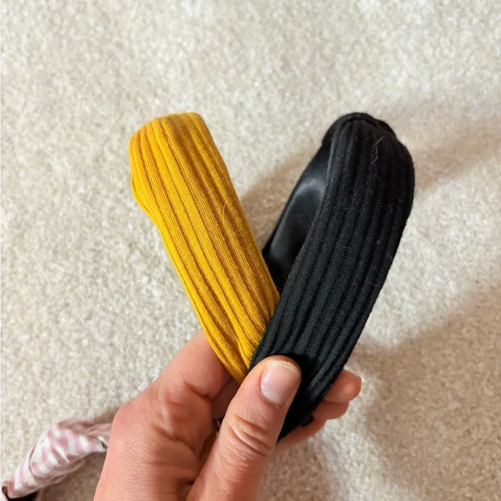 Stylish Kids Headband Set - Pink, Black, Yellow